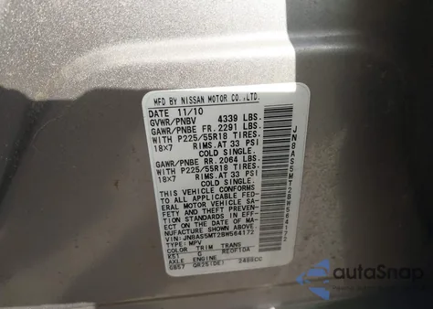 2011 Nissan Rogue Sv from USA, damaged, VIN JN8AS5MT2BW564172